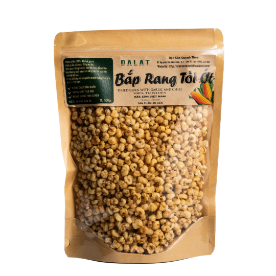 Bắp rang tỏi ớt thơm giòn chất lượng