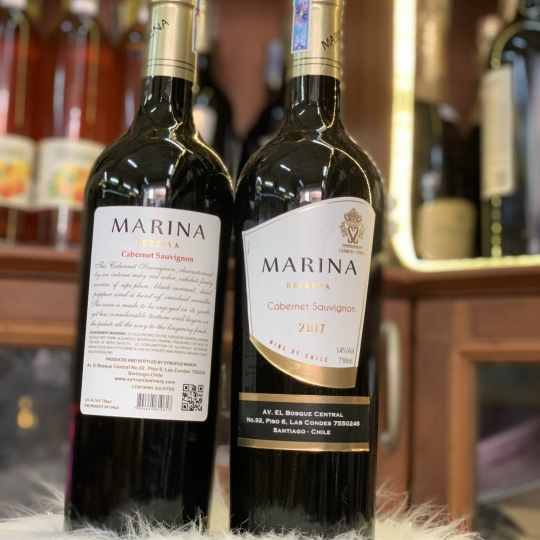 Rượu Van MARINA RESERVA CABER NET Sauvignon 2017 | 750ml 14% VOL